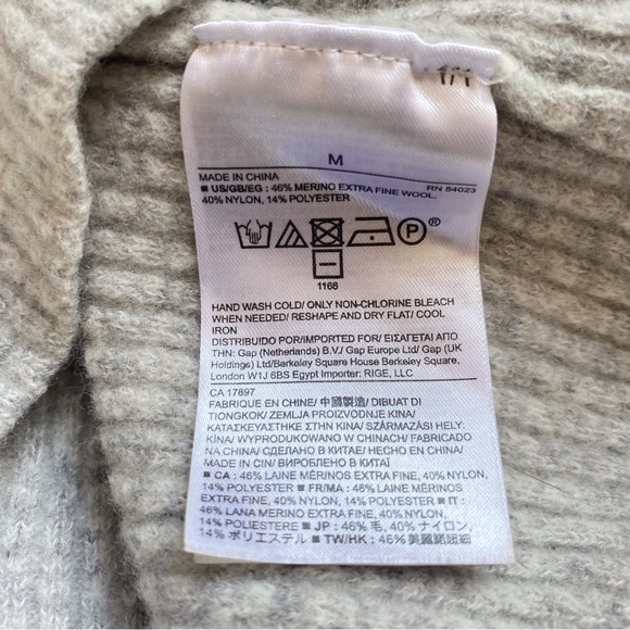 Banana Republic Gray Skinny Ribbed Merino Wool Blend Turtleneck - Picture 7 of 10